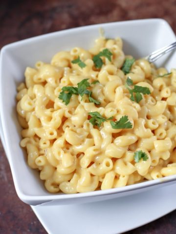 bow of mac and cheese