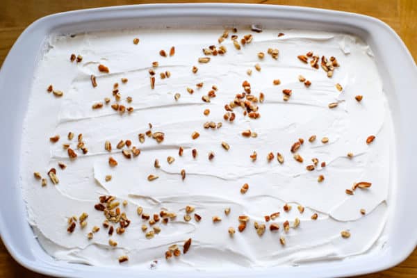 lemon lush dessert top layer of cool whip and pecans
