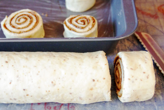 sliced vegan cinnamon rolls