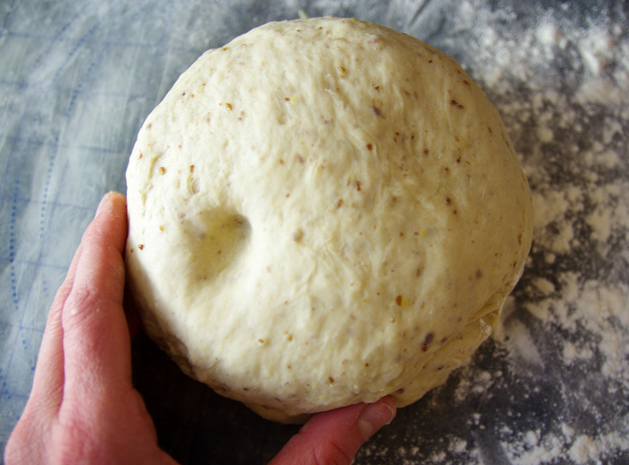 dough for vegan cinnamon rolls that is ready