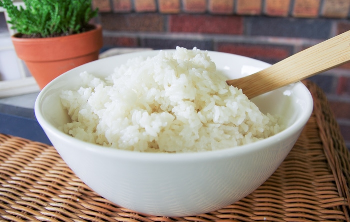 instant pot rice in bowl