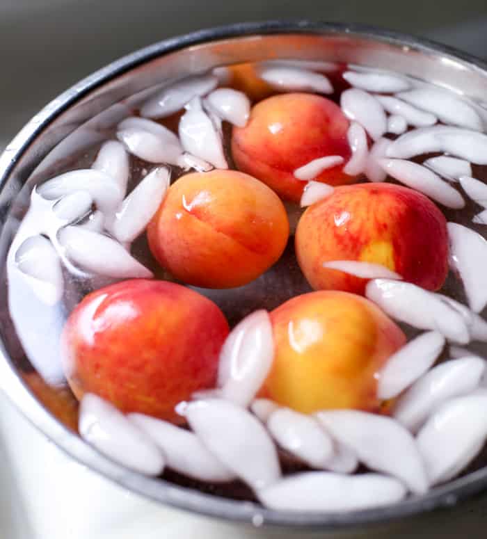 peal peaches without a knife using boiling water