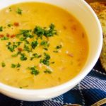 bean and bacon chowder recipe in bowl