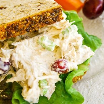 chicken salad recipe with grapes sandwich