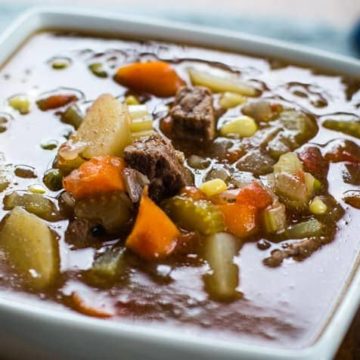 homemade vegetable beef soup