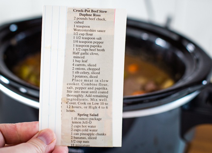 old fashioned beef stew recipe from newspaper