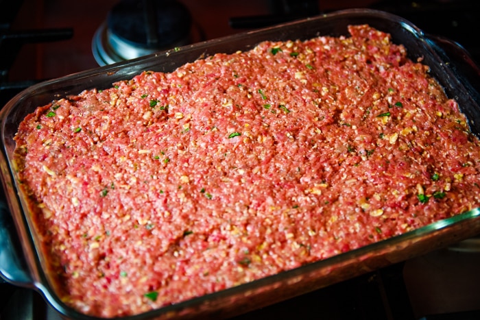 vension meatloaf in pan
