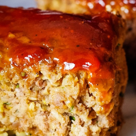 venison meatloaf on plate