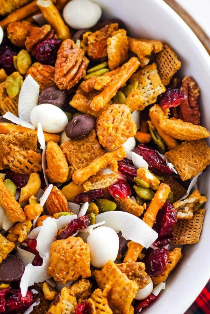 Caramel Chex Mix (with Dark Chocolate!) Cleverly Simple