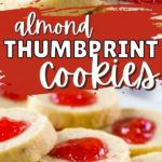 Almond Thumbprint Cookies on Plate