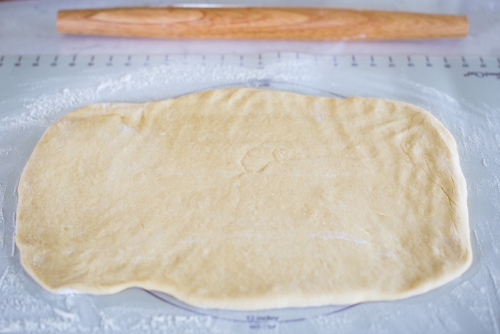 cinnamon roll dough rectangle