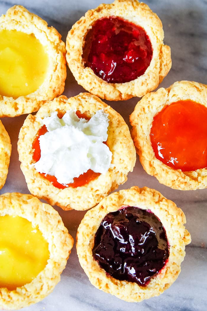 mini scones filled with jelly
