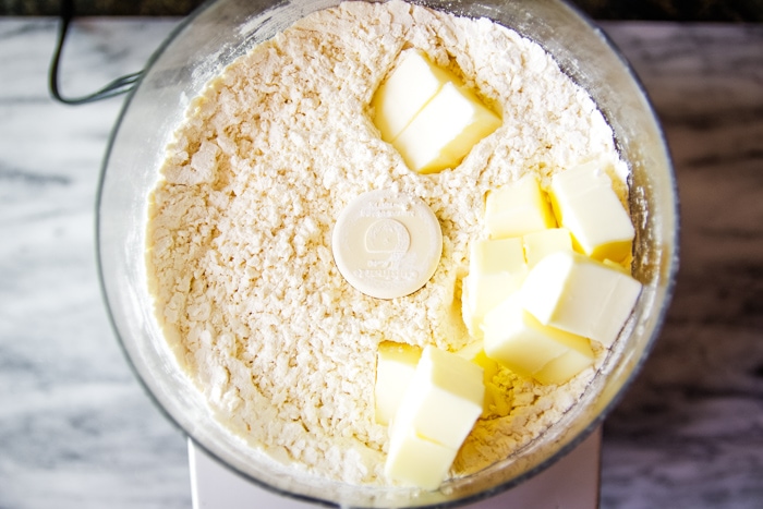 flour and butter in food processor