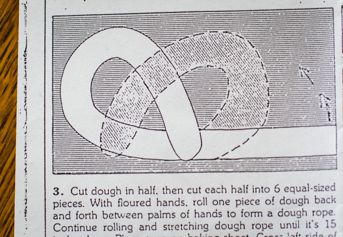 pretzel dough form instructions