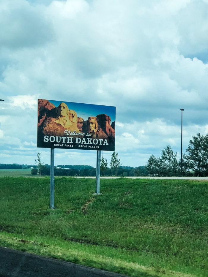 South Dakota road sign
