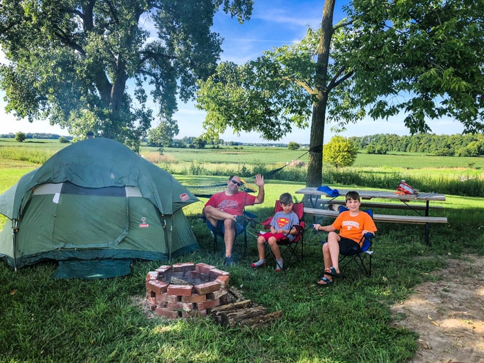 boys camping