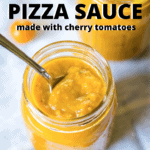 homemade pizza sauce in jars