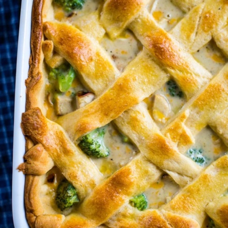 turkey pie in baking pan