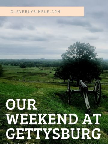 Photo of Gettysburg Landscape with Our Weekend at Gettysburg Travel Itinerary Text