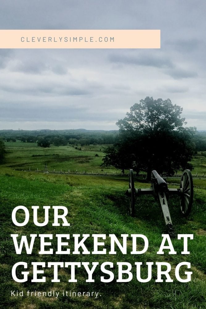 Photo of Gettysburg Landscape with Our Weekend at Gettysburg Travel Itinerary Text