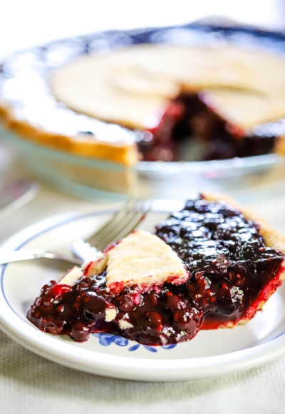 berry pie on plate