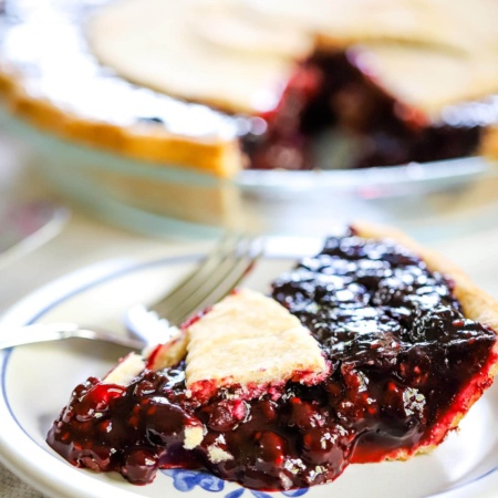 berry pie on plate