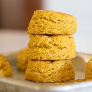 stack of pumpkin biscuits