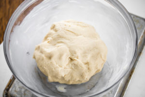 bread dough ins greased bowl