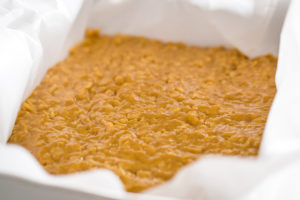 base layer of peanut butter bars