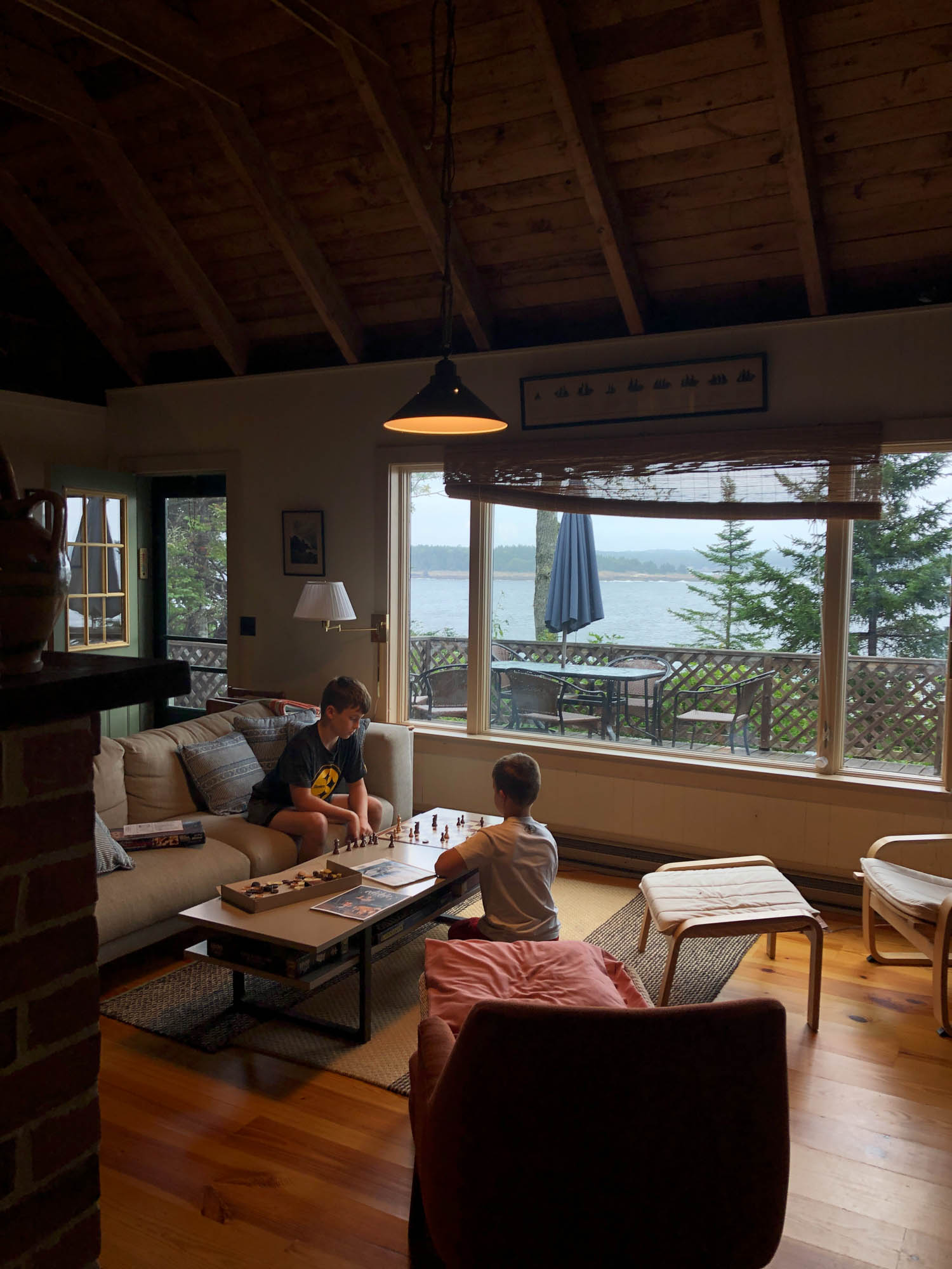 inside airbnb home in Maine