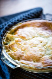 Easy Chicken Pot Pie (with baking mix top crust) - Cleverly Simple