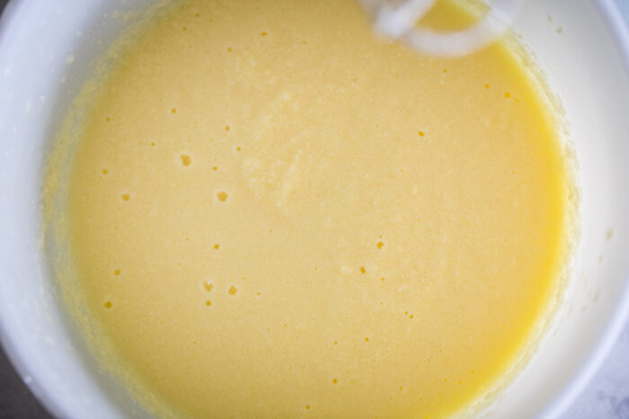 buttermilk cookies batter in white bowl