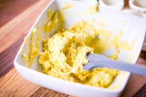 creamy egg yolk mixture for deviled eggs