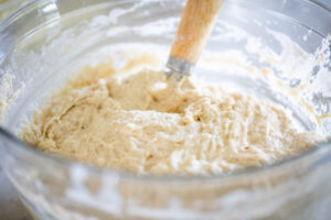 dough whisk in roll batter