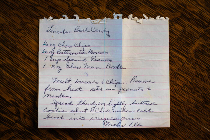 vintage handwritten recipe to make haystacks