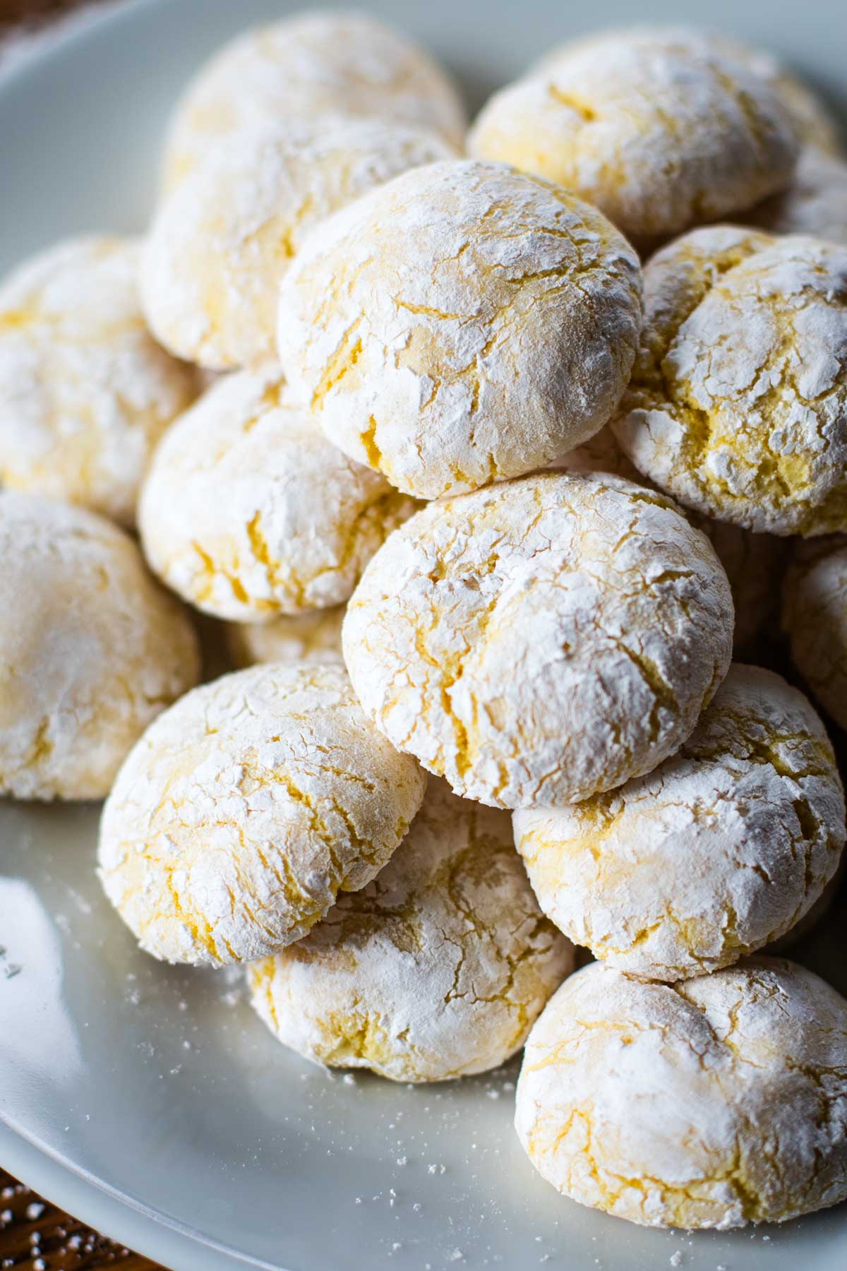 close up of cake mix cookies