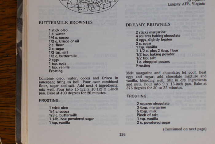 buttermilk brownies vintage recipe