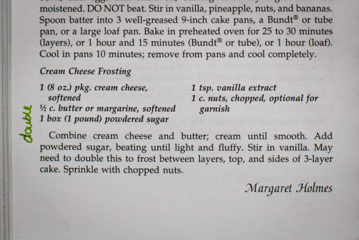 vintage recipe for cream cheese frosting