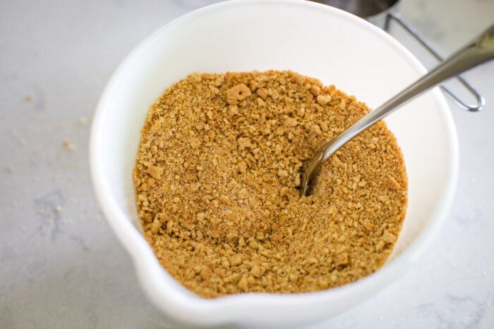 ingredients to make crust mixed together