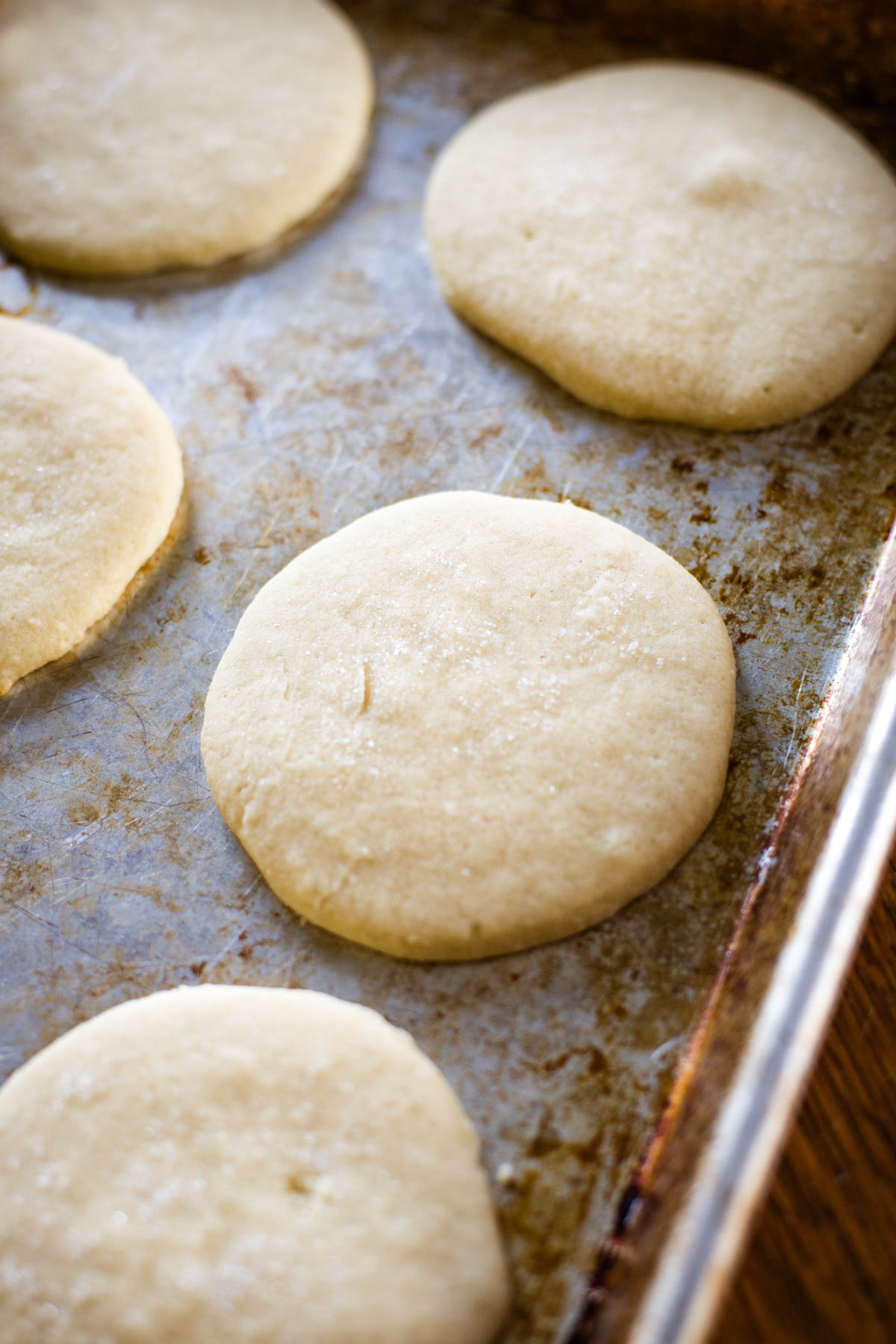 baked cookies on cookie sheet