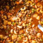 pizza soup in stockpot
