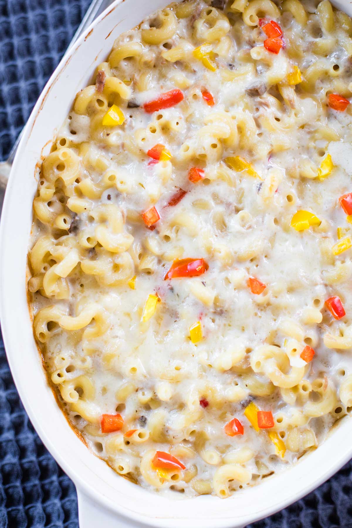 tuna casserole in baking dish