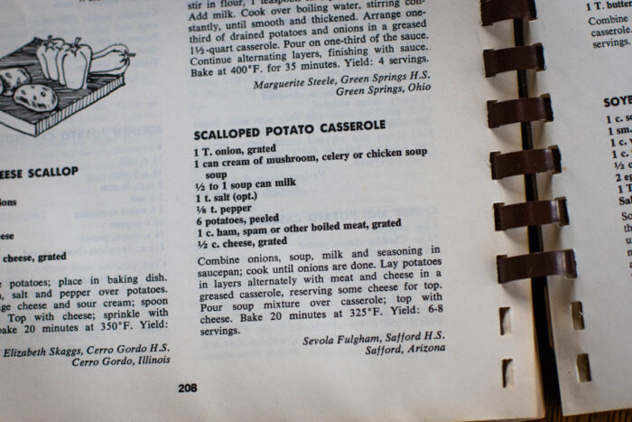 vintage recipe for scalloped potatoes and ham