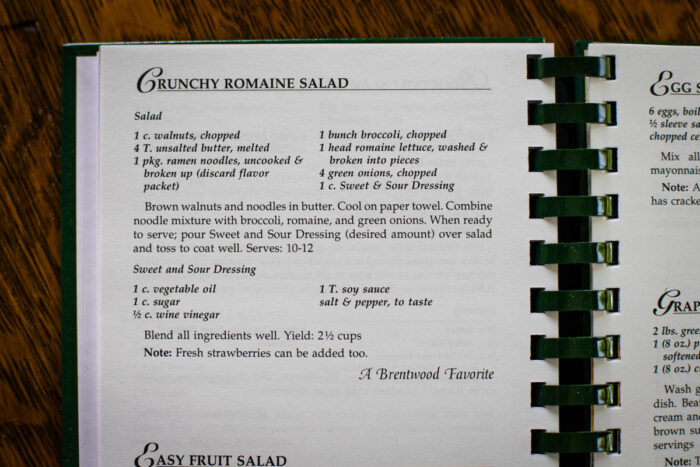 recipe for sweet and sour dressing in recipe book