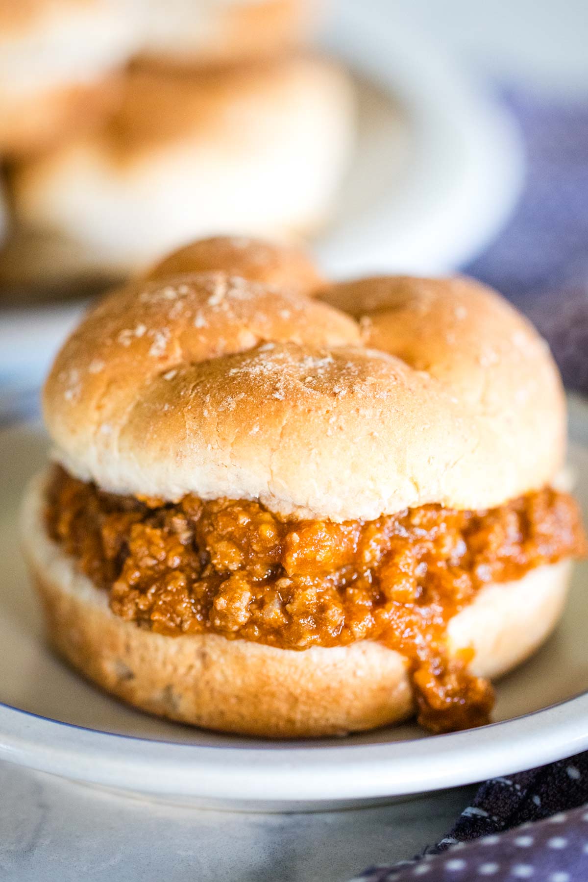 pumpkin sloppy joe sandwich on plate